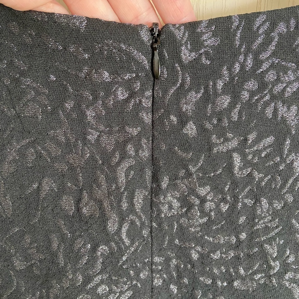 NWT $168 Armani Exchange A|X Fit Flare Jacquard Party Dress Black Sz 14 - Picture 8 of 16